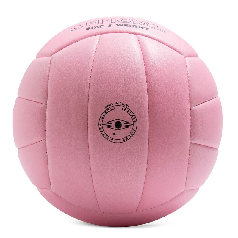 Runleaps Volleyball, Waterproof Indoor Outdoor Volleyball for Beach Game Gym Training (Official Size 5, Pink) - Image 3