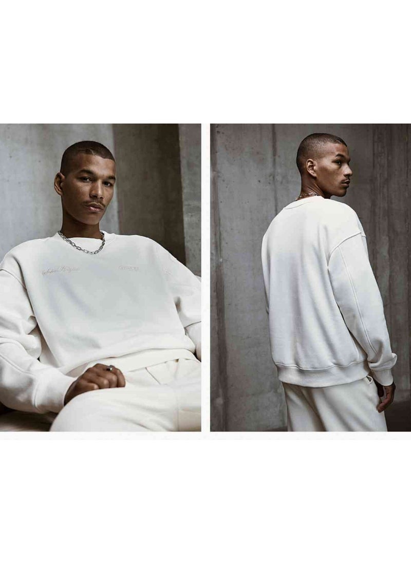 H and M - HM New Fashionable Casual Round Neck Loose American Long Sleeved Sweatshirt - Image 1