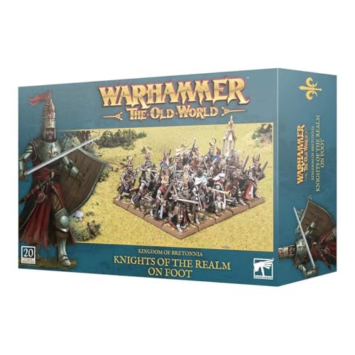 Warhammer Games Workshop The Old World Kingdom of Bretonnia Knights of The Realm on Foot Black - Image 1