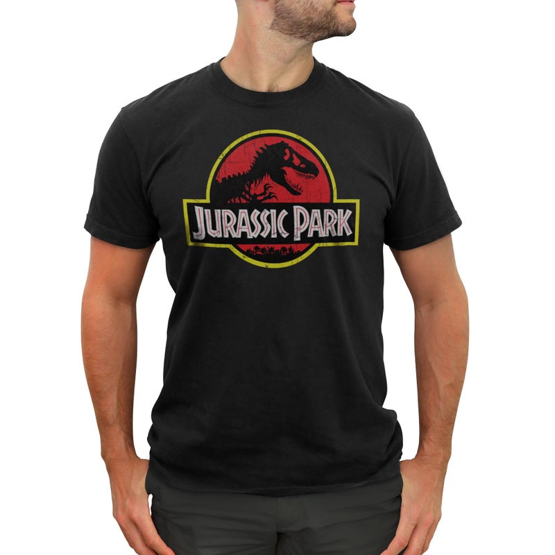 Jurassic Park Men's T Rex Logo T-Shirt - Black - Medium - Image 1