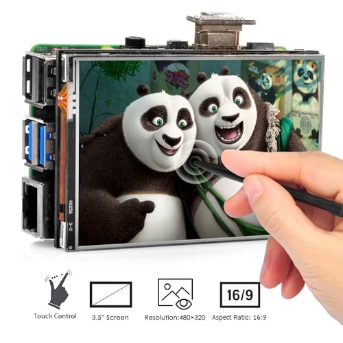 OSOYOO 3.5 inch HDMI LCD Touch Screen Monitor Display TFT 480 * 320 Pixel Resolution for Raspberry Pi 5 4 3 Model B B+ 2 with Stylus Pen - Image 2