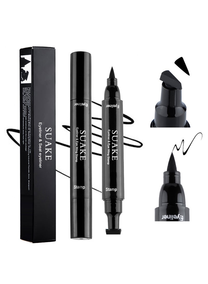 SUAKE Eyeliner & Seal Eyeliner Liquid Eyeliner Stamp Pencil Quick Drying Long Lasting Waterproof Smudge Proof No Fading Smooth Newbie Friendly Easy to Use Eye Makeup for Women  - Image 1