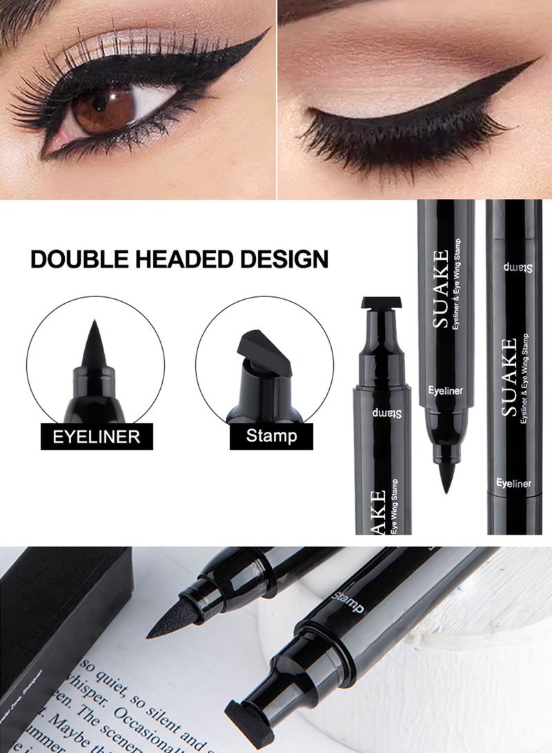 SUAKE Eyeliner & Seal Eyeliner Liquid Eyeliner Stamp Pencil Quick Drying Long Lasting Waterproof Smudge Proof No Fading Smooth Newbie Friendly Easy to Use Eye Makeup for Women  - Image 2