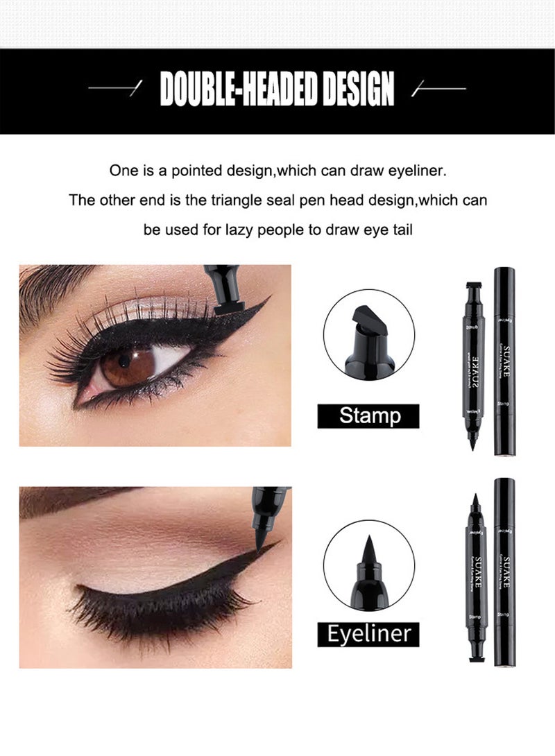 SUAKE Eyeliner & Seal Eyeliner Liquid Eyeliner Stamp Pencil Quick Drying Long Lasting Waterproof Smudge Proof No Fading Smooth Newbie Friendly Easy to Use Eye Makeup for Women  - Image 5