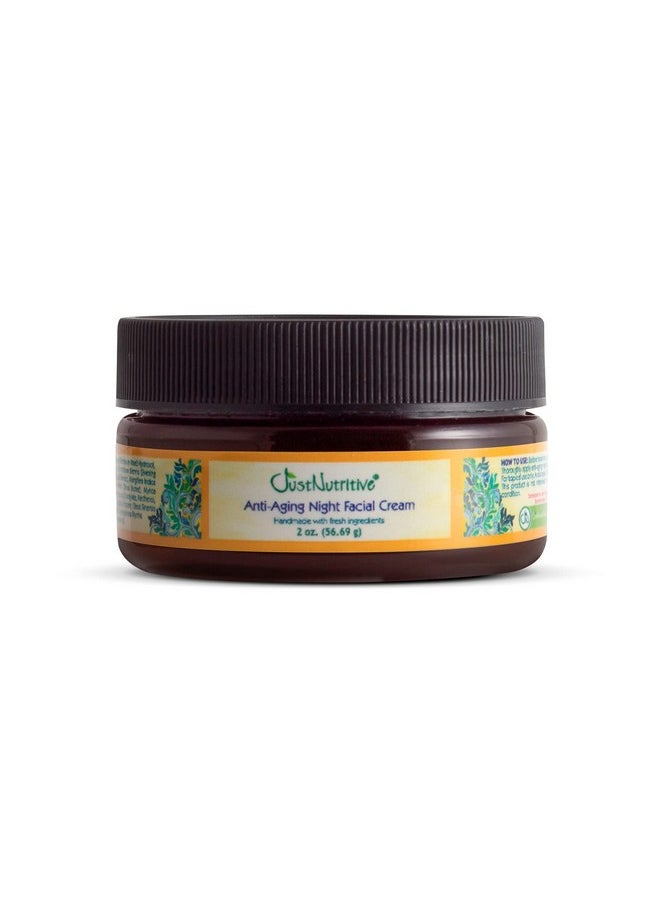 Just Nutritive Just Nutritive Anti-Aging Night Facial Cream | Best Night Cream for Awesome Looking Skin | Anti Wrinkle Cream | Anti Aging Night Cream For Face | Anti Aging Skin Care 2oz  - Image 1