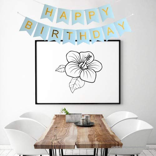 Balloonistics Happy Birthday Letters Card Board Banners (Blue & Gold) - Image 3
