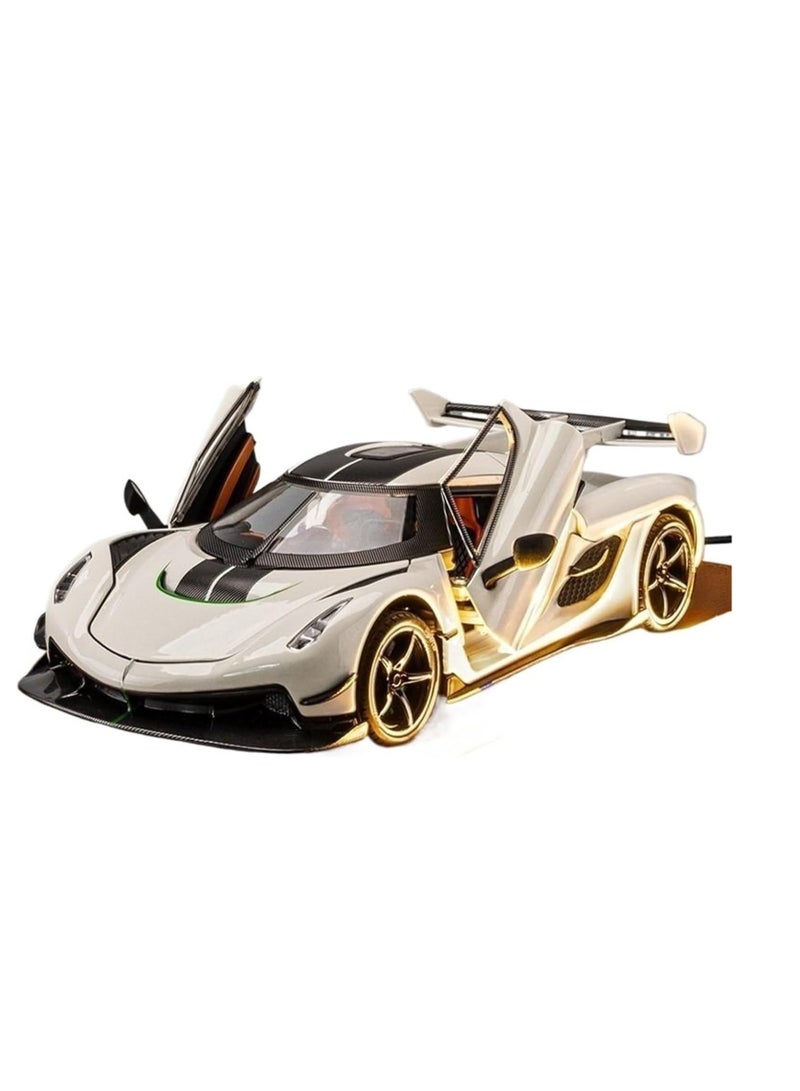 general Boxed car alloy car model 1:24 Koenigsegg sports car with sound and light pull back toy car model ornaments collection suitable for friends' birthdays, friends gifts - Image 2
