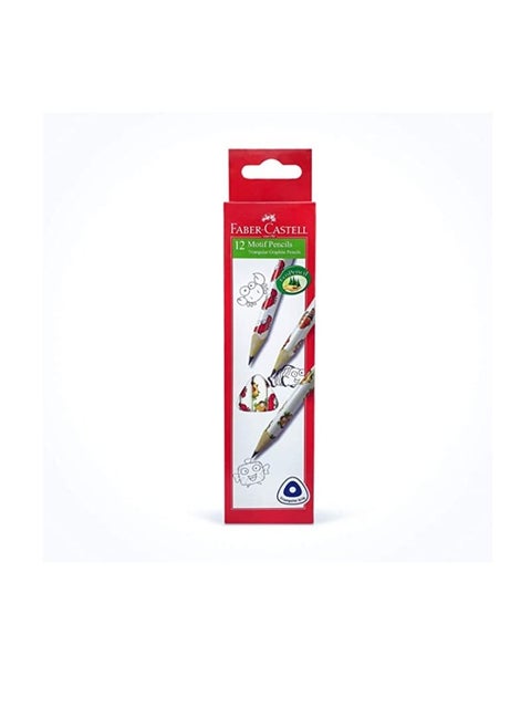 FABER-CASTELL TRIANGULAR GRAPHITE PENCIL MOTIF PENCIL SEA CRAETURE BOX OF 12PC