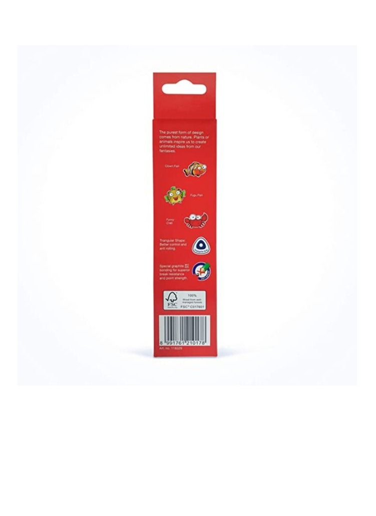 FABER-CASTELL TRIANGULAR GRAPHITE PENCIL MOTIF PENCIL SEA CRAETURE BOX OF 12PC
