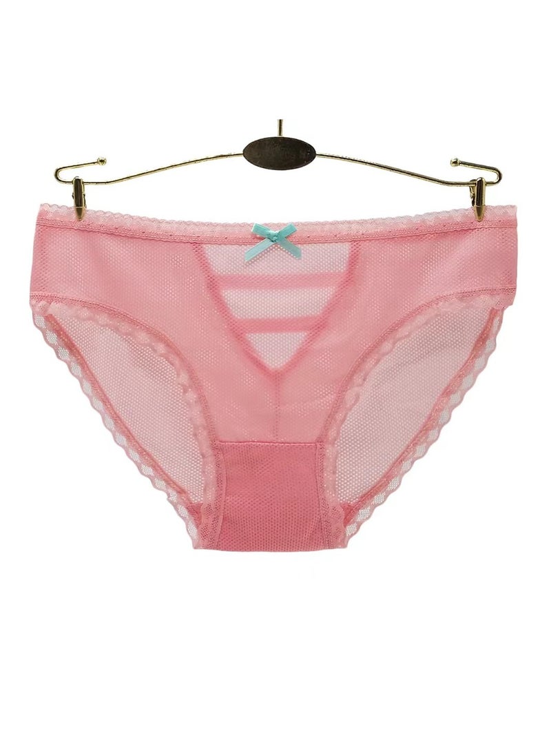 Zeemey - Zeemey 6 Pack Women Lace Underwear Charming Breathable Hipster Panties Stretch Bikini Briefs Lingerie - Image 1