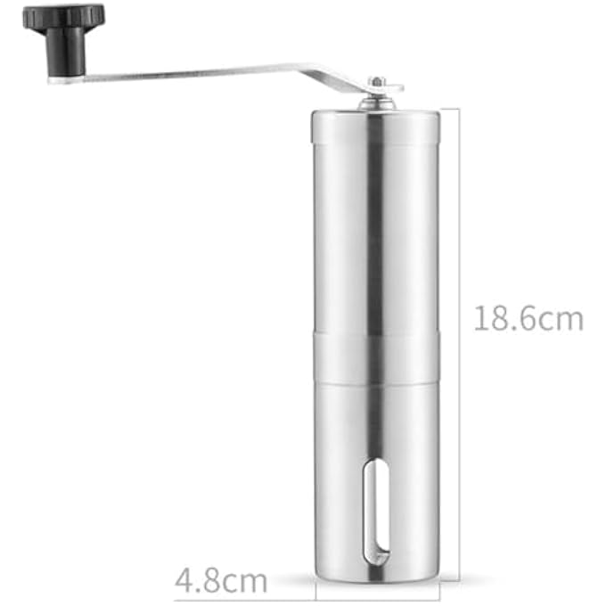 BANSHAN Manual Coffee Grinder Whole Bean Conical Burr Mill Brushed Stainless Steel1 Pcs - Image 3