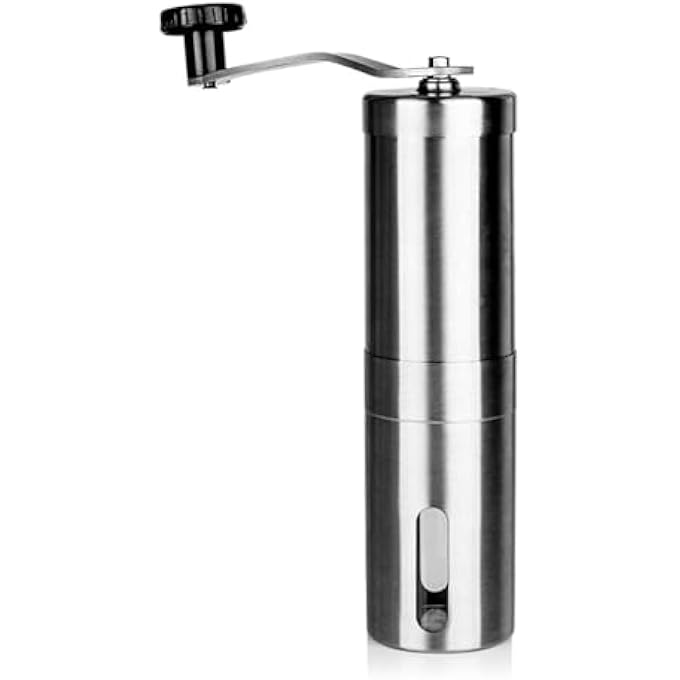 BANSHAN Manual Coffee Grinder Whole Bean Conical Burr Mill Brushed Stainless Steel1 Pcs - Image 2