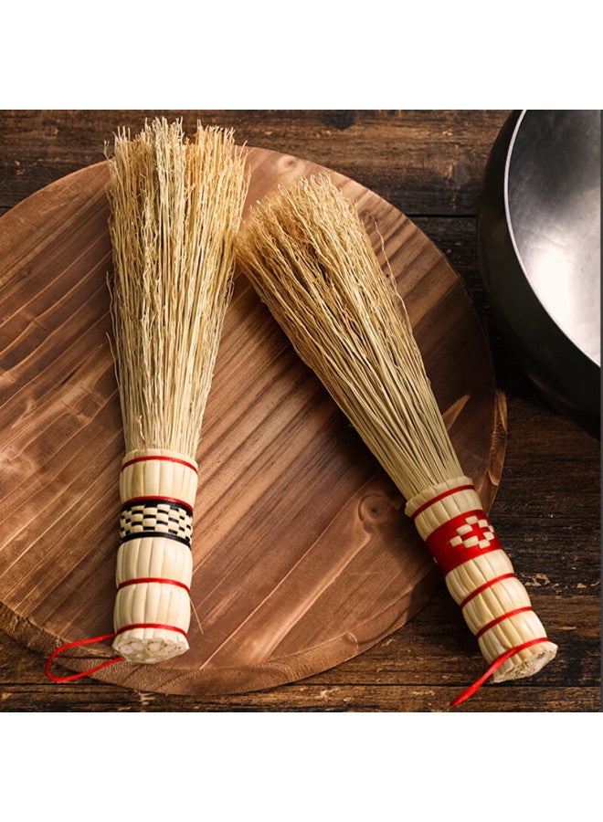 Mengting Sorghum Straw Pot Cleaning Brush Handmade Natural Rice Straw Iron Wok Soft Brush 1 Piece