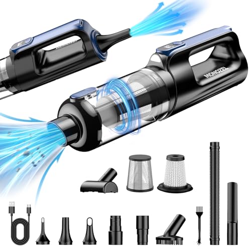 MONOZEL Car Vacuum Portable Cordless 18000Pa 2 in 1 Vacuum CleanerAir Duster 130W Brushless Motor Handheld Vacuum Cordless with 7800mAh Battery LED Light MultiNozzles for Car Home Office Pet - Image 1