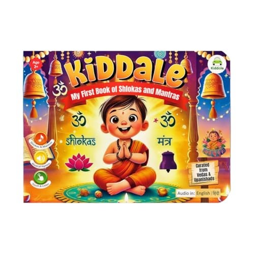 Kiddale Shlokas & Mantras Musical Audio Book| Introduce Hindu Gods to Young Kids and Teach Them Powerful Shlokas & Mantras Early in Their Lives with Musical Melodies | Ideal Gift for 2-10 yrs Kids - Image 1
