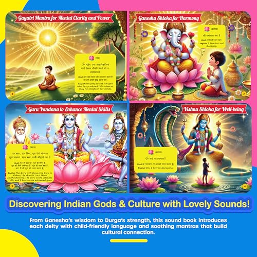 Kiddale Shlokas & Mantras Musical Audio Book| Introduce Hindu Gods to Young Kids and Teach Them Powerful Shlokas & Mantras Early in Their Lives with Musical Melodies | Ideal Gift for 2-10 yrs Kids - Image 3