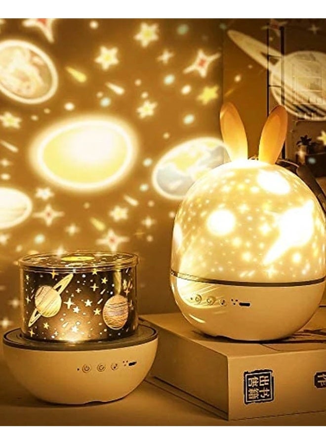 CRONY Rabbit Starry Sky Luminous Projection Nebula Music Light - Image 4