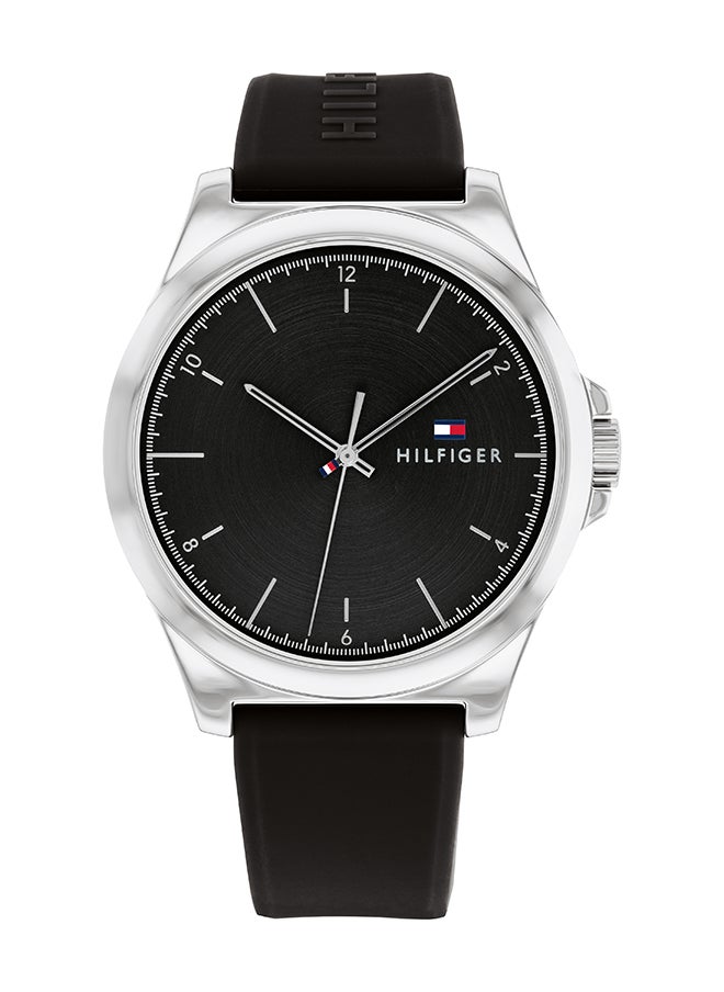 TOMMY HILFIGER - Men's Analog Round Shape Leather Wrist Watch 1710617 - 42 Mm - Image 1