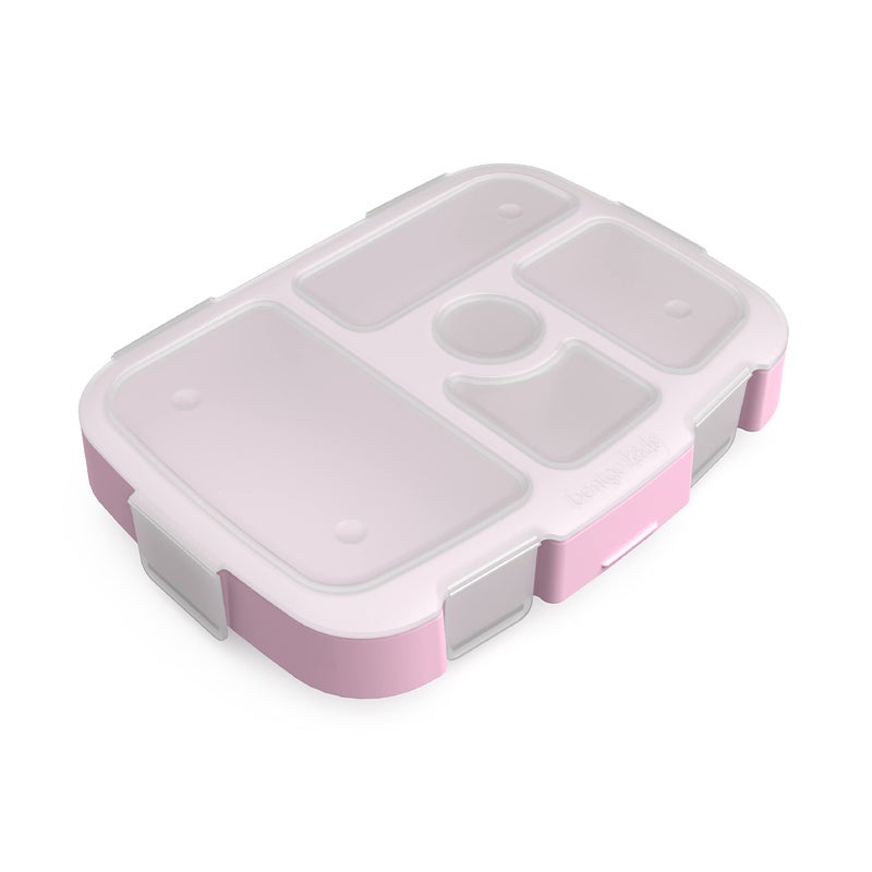 Bentgo Kids Prints Tray with Transparent Cover  Reusable BPAFree 5Compartment Meal Prep Container with BuiltIn Portion Control for Healthy Meals At Home  On the Go Lavender Galaxy