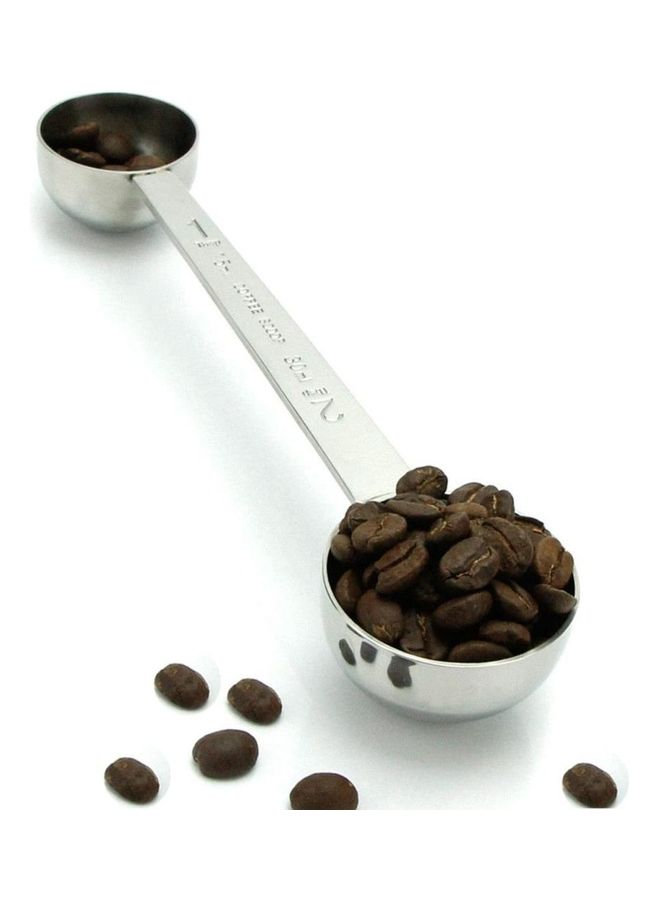 2-In-1 Stainless Steel Coffee Scoop  Spoon Silver - Image 1
