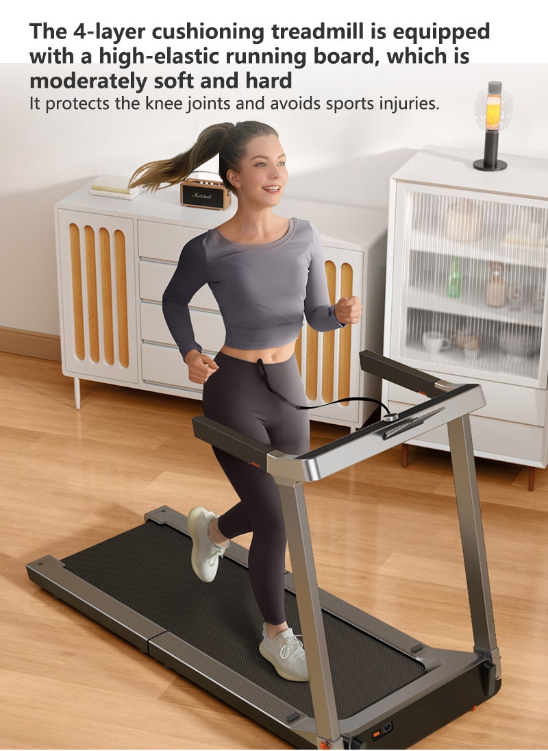 KINGSMITH - 1.0-14km/H Household Treadmill Foldable Small Walking Machine, LED Display, Foldable, One-Touch Knob Speed Adjustment - Image 1