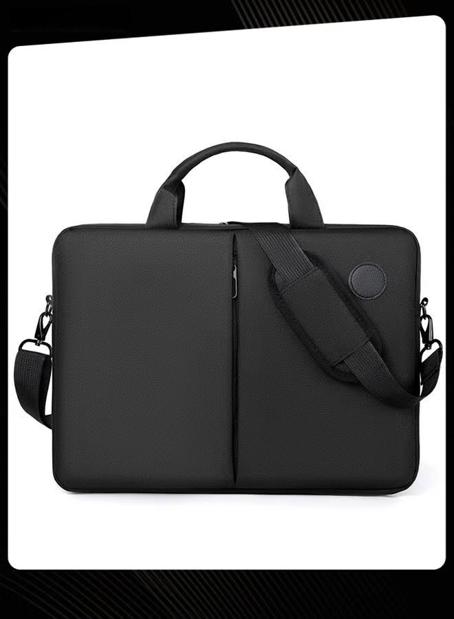 360° Protective Laptop Netbook Messenger Shoulder Bag with Adjustable Shoulder Straps Durable Wear-resistant Briefcase for Men Women School Work Office Travel Black - Image 5