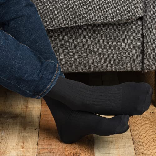 EvoNation Men’s USA made Knee High 20-30 mmHg Graduated Compression Socks – Moderate Pressure Compression Garment, Black, Large - Image 5