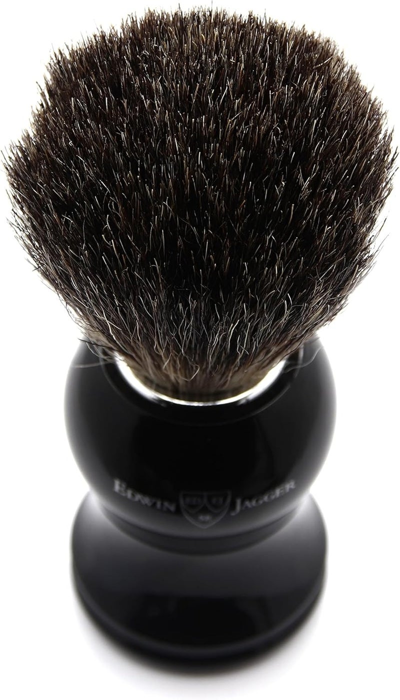 Edwin Jagger 81P36 Classic Badger Shaving Brush for Shaving Cream or Soap for Men Black - Image 3