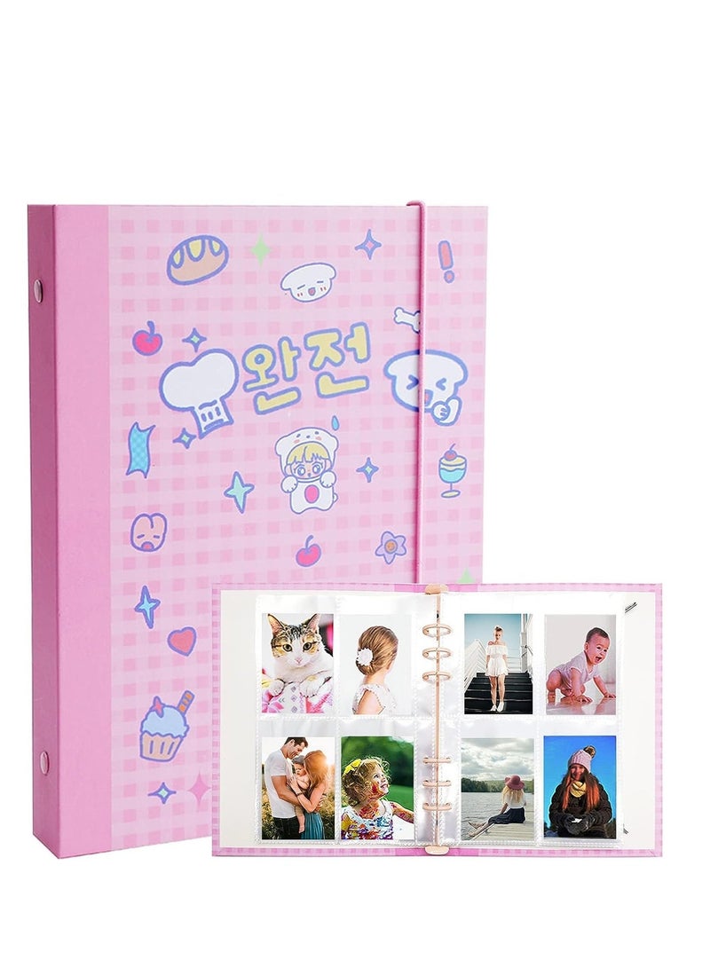 SYOSI A5 Binder Kpop Photocard Album with 20 Pcs Inner 3 Inch Photo Album Sleeves in Loose Leaf Refillable 6 Rings Binder Cover Photocard Holder Book for Picture Cards Storage - Image 1
