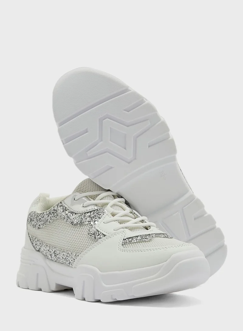 Ginger Glitter Detail Chunky Sneaker