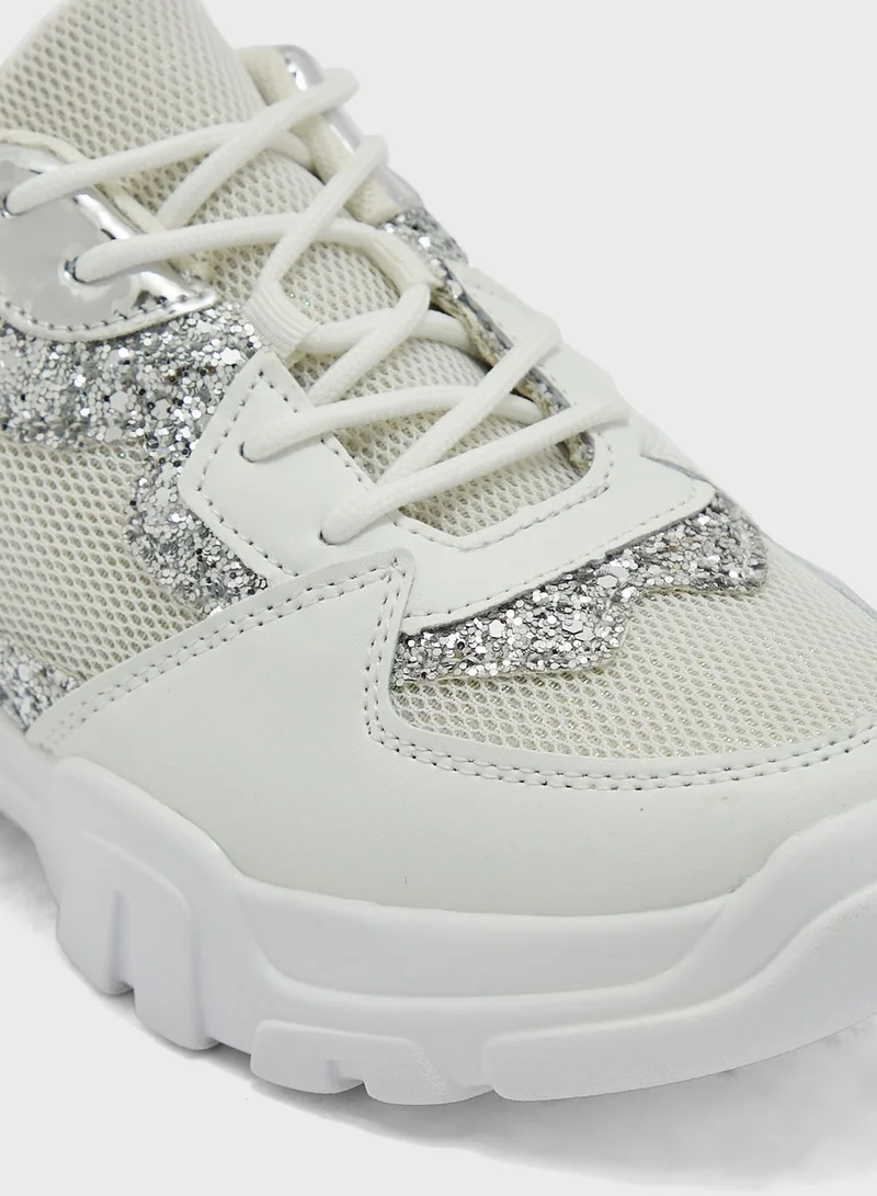 Ginger Glitter Detail Chunky Sneaker