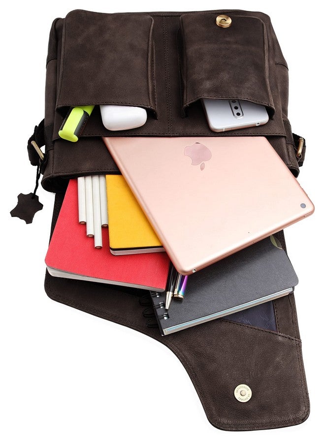 WildHorn Genuine Leather Messenger Bag for Men | Compact, Stylish & Durable | Flap Closure | Adjustable Strap | 1-Year Warranty - Image 5