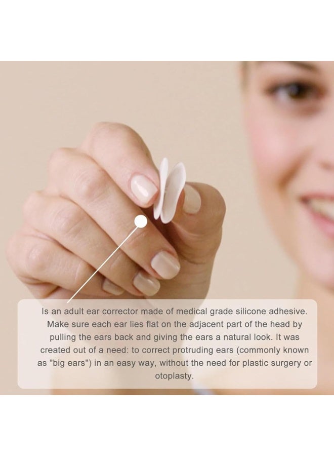 إيلهو ٦ قطع لاصقات تصحيح الأذن، شريط سيليكون شفاف غير مرئي لتعديل شكل الأذن، آمن وغير مؤلم للاستخدام التجميلي - Image 4