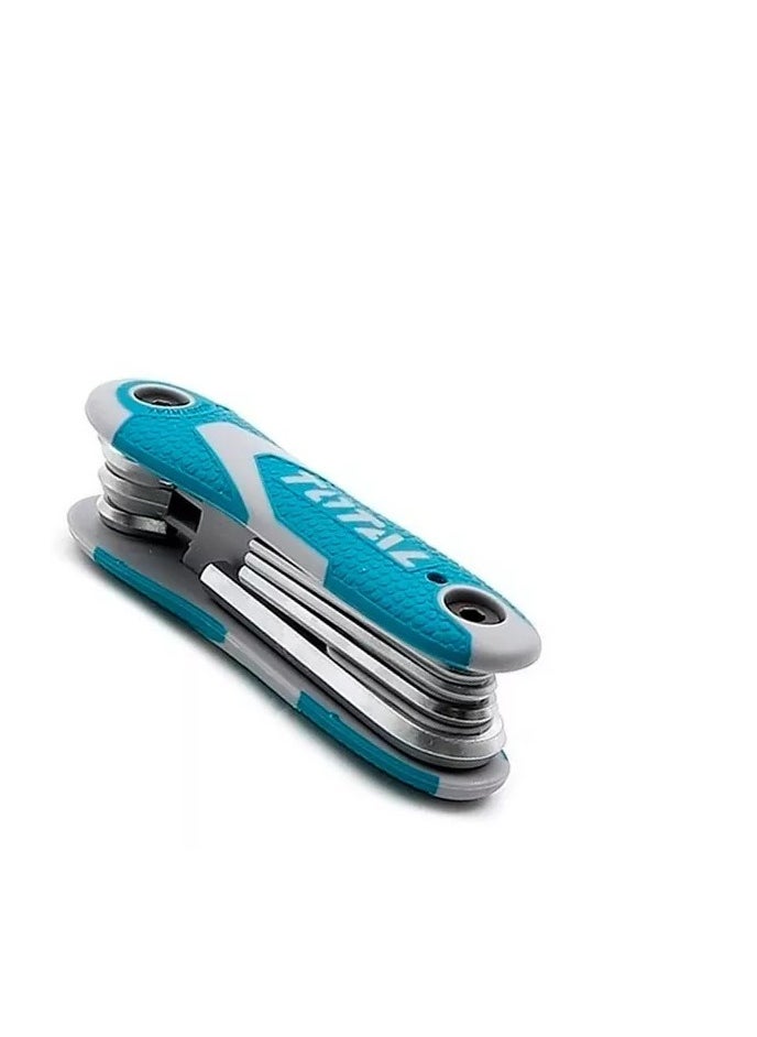TOTAL Total Cr-V Hex Key 8PCS Pocket Set - Durable Heat Treated Chrome Plated Tools for Easy Access and Versatile Use  - Image 2
