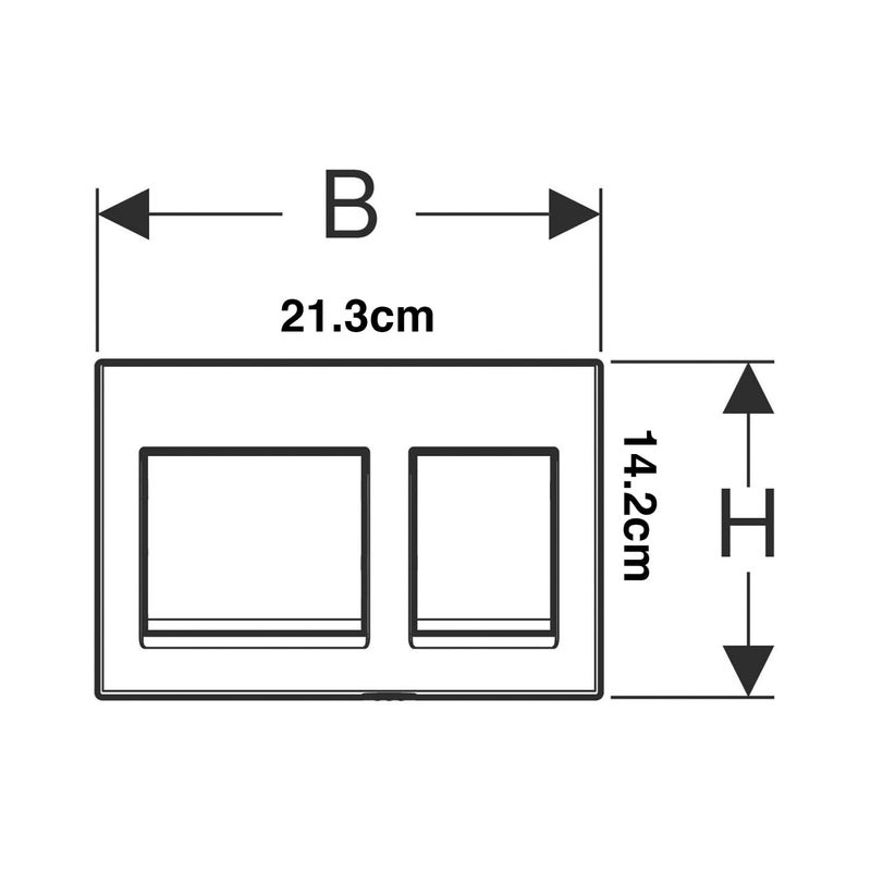 Geberit Alpha 35 Black Matt Flush Plate | 115.045.14.3 | 2 Years Warranty | Front Actuation Dual Push Plate - Image 4