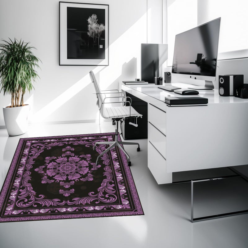 BYINGWD Office Chair Mat for Hardwood Floor Desk Mat, Computer Gaming Mat (Purple, 36'x48') - Image 4