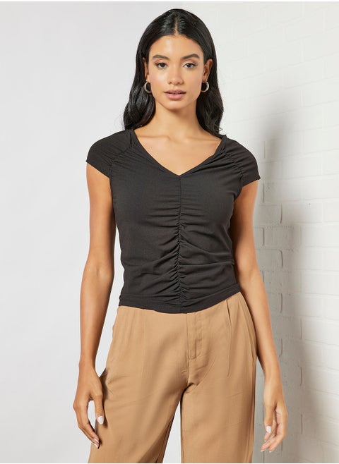 Ruched Short Sleeve T-Shirt