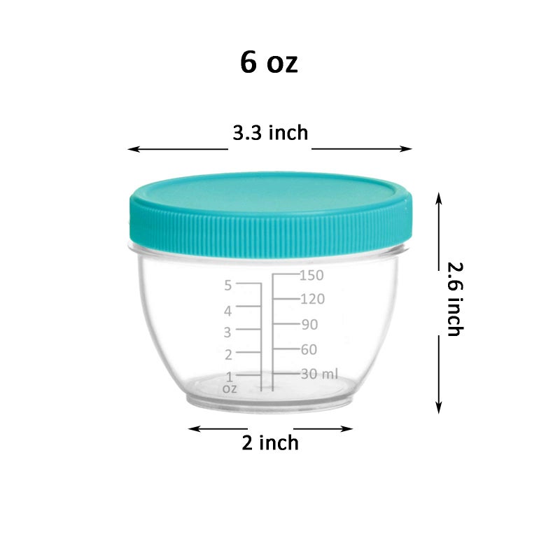 Youngever 18 Pack Baby Food Storage, 6 Ounce Baby Food Containers with Lids and Labels, 9 Assorted Colors - Image 2