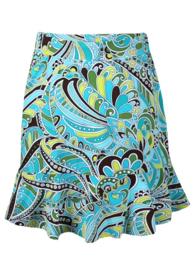 Women's Paisley Pattern Golf Skirt - Image 1