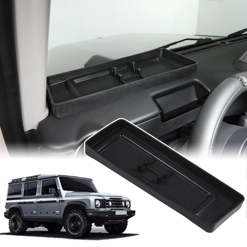 Bekantogy Car Center Console Dashboard Storage Tray Compatible with Ineos Grenadier 20202024 NonSlip Dashboard Storage Tray Interior Storage Box Car Silicone Storage Tray