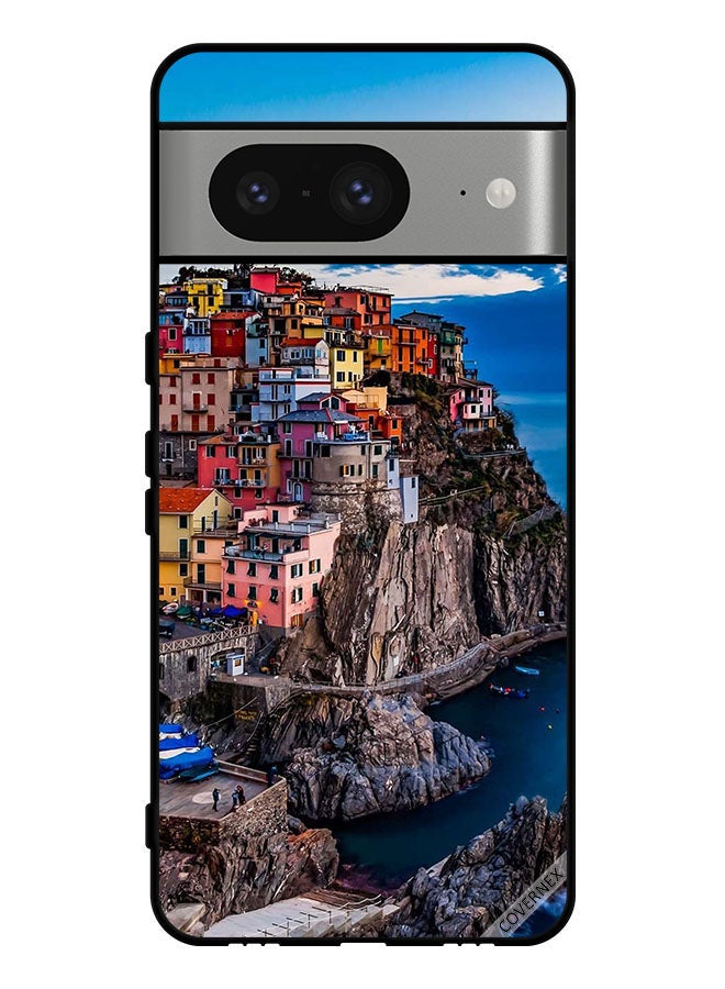 Covernex Protective Case Cover For Google Pixel 8 Colorful Houses On The Sea - Image 1