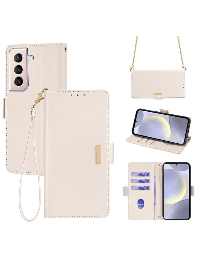 S-TOP Case For Samsung Galaxy S22 5G Crossbody Chain Leather Phone Case - Image 1