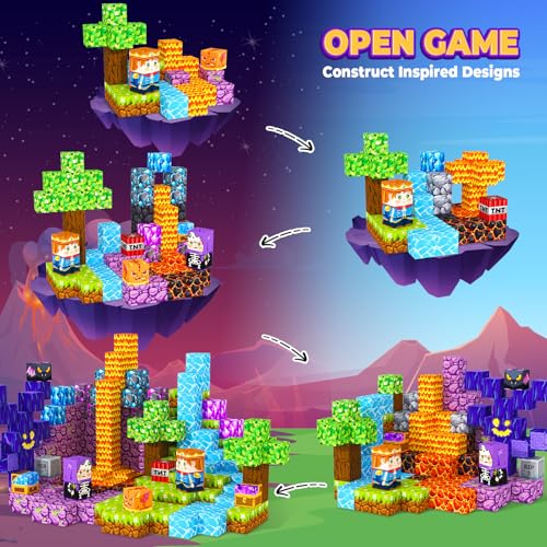 ORZbb Magnetic Blocks Kids Magnetic Building Cubes Toys for 313 Year Old Boys Girls Montessori Sensory STEM Toddler Construction Toys Christmas Birthday Party Gifts - Image 5