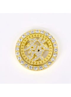 DIY Time-to-Time Mobile Phone Back Sticking US Dollars To Make Money And Rich Words Rotating Mobile Phone Shell Accessories Turn Big Money Gold Coins-Specifications Support Image Upload:Golden Hair Word 45mm