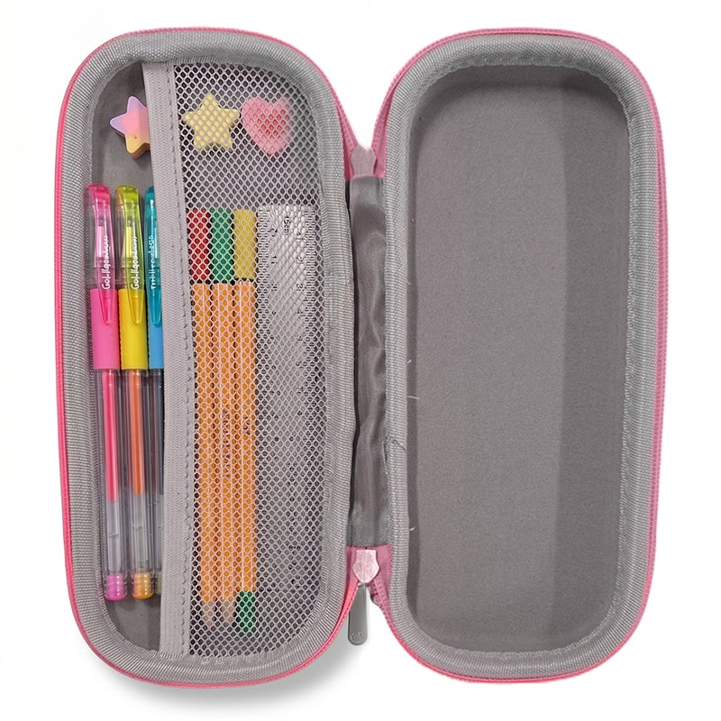 Cocobee Princess Blue Pencil Case With Internal Mesh Pocket, Sturdy Build, Zipper Closure – Girls, 3+ Years, Multicolor - Image 3