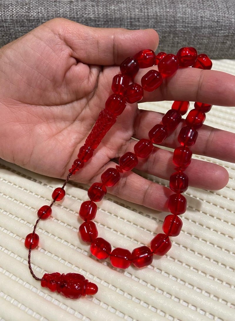 سبحة رجالية من الفاتوران عدد الخرز 33 ومقاس الخرز 10mm*11.5mm - Image 2