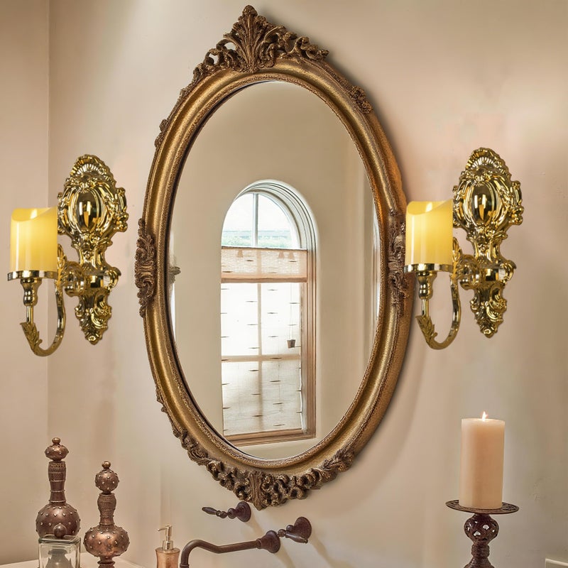Capesaro Gold Candle Sconces for Tapered Candlestick,Pack of 2, Gold Candle Wall Sconce Holder Iron Candelabra - Image 2