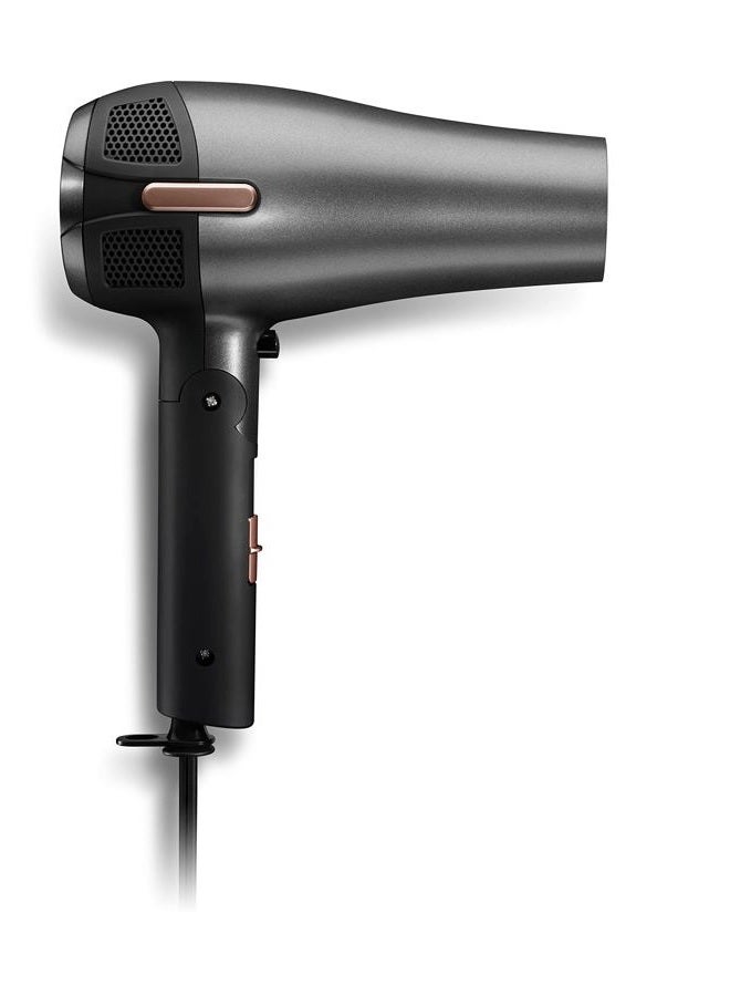 Andis 80280 Fold-n-go 1875 Watt Ceramic Ionic Dryer, Retractable Cord, Lightweight with Professional Blowout Results, Quick Drying Blow Dryer, Black/Silver - Image 3