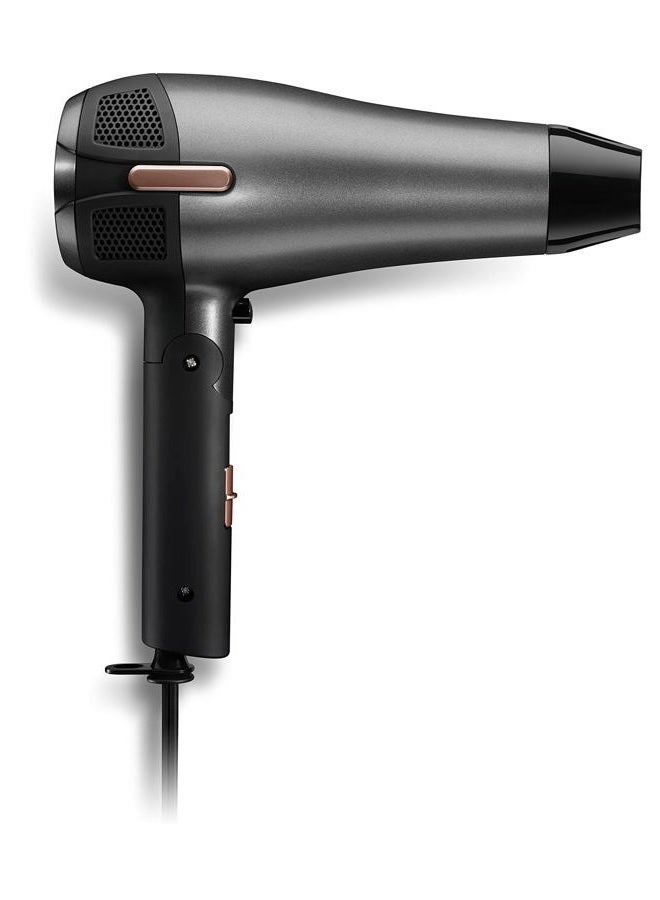 Andis 80280 Fold-n-go 1875 Watt Ceramic Ionic Dryer, Retractable Cord, Lightweight with Professional Blowout Results, Quick Drying Blow Dryer, Black/Silver - Image 2