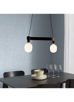 Generic Pendant lamp with light bulb, wave shaped black/smart wireless dimmable  - Image 3